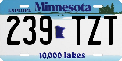 MN license plate 239TZT