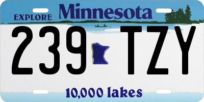 MN license plate 239TZY
