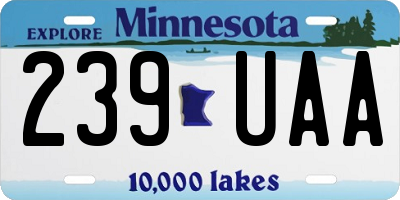 MN license plate 239UAA