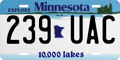 MN license plate 239UAC