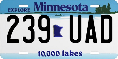 MN license plate 239UAD