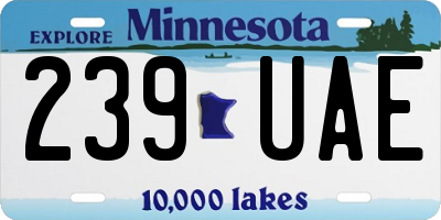MN license plate 239UAE