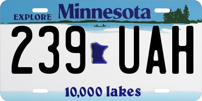 MN license plate 239UAH