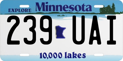 MN license plate 239UAI