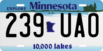 MN license plate 239UAO