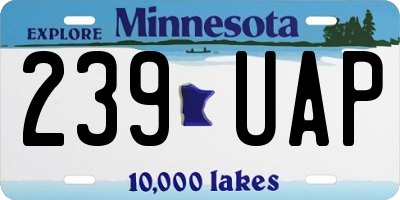 MN license plate 239UAP
