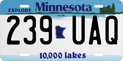 MN license plate 239UAQ