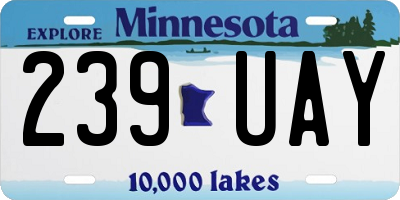 MN license plate 239UAY