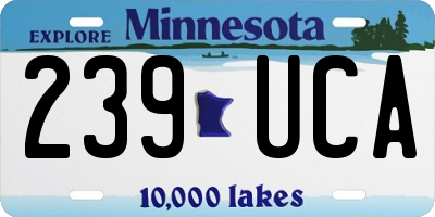 MN license plate 239UCA