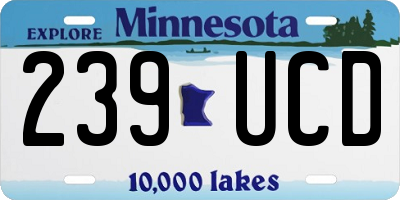 MN license plate 239UCD