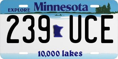 MN license plate 239UCE