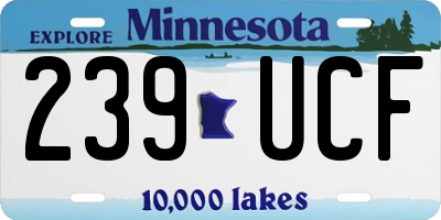 MN license plate 239UCF