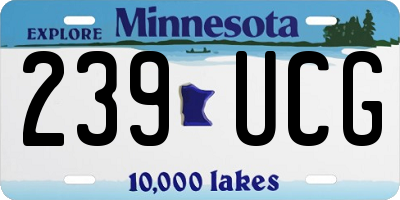 MN license plate 239UCG