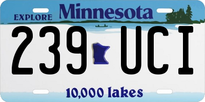 MN license plate 239UCI