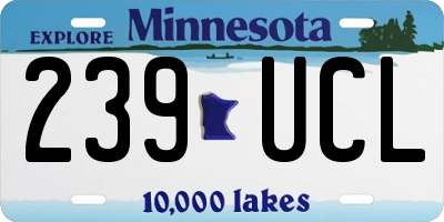MN license plate 239UCL
