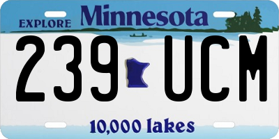 MN license plate 239UCM