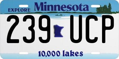 MN license plate 239UCP