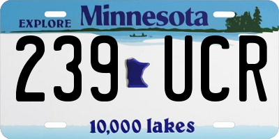MN license plate 239UCR