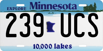 MN license plate 239UCS