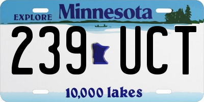 MN license plate 239UCT