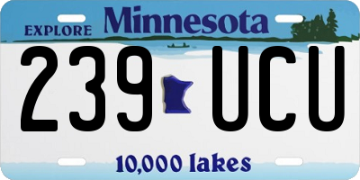 MN license plate 239UCU