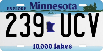 MN license plate 239UCV