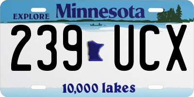 MN license plate 239UCX