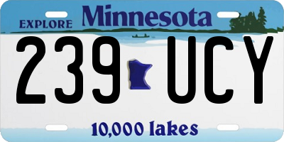 MN license plate 239UCY