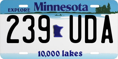 MN license plate 239UDA