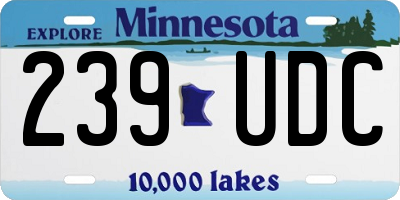 MN license plate 239UDC