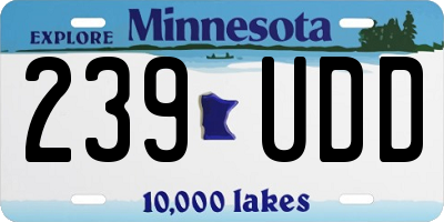 MN license plate 239UDD