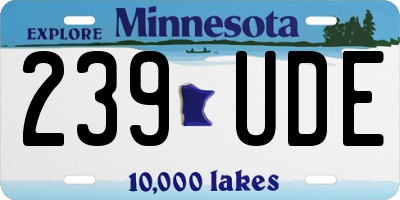 MN license plate 239UDE