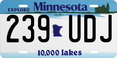 MN license plate 239UDJ