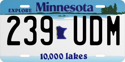 MN license plate 239UDM
