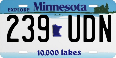 MN license plate 239UDN