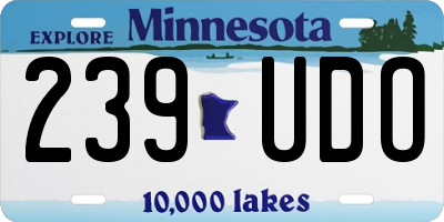 MN license plate 239UDO