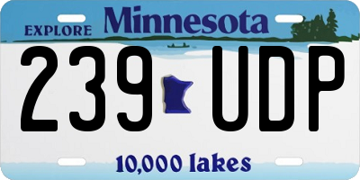 MN license plate 239UDP