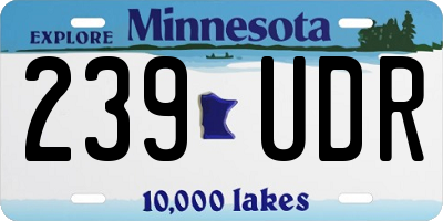 MN license plate 239UDR