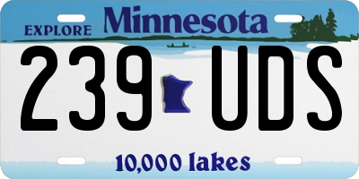 MN license plate 239UDS