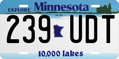 MN license plate 239UDT