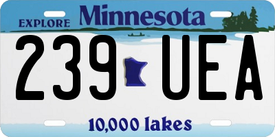 MN license plate 239UEA