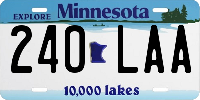 MN license plate 240LAA