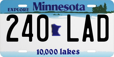 MN license plate 240LAD