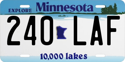 MN license plate 240LAF