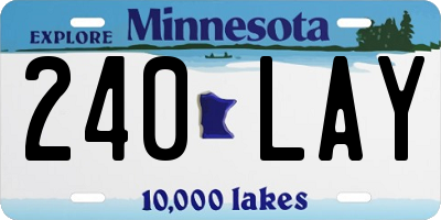 MN license plate 240LAY