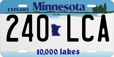 MN license plate 240LCA