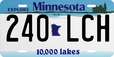 MN license plate 240LCH