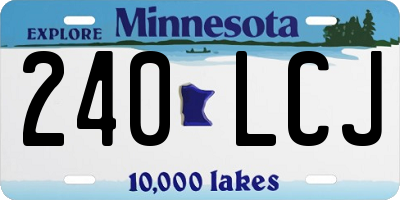 MN license plate 240LCJ