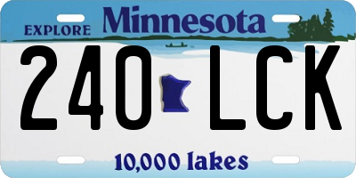 MN license plate 240LCK