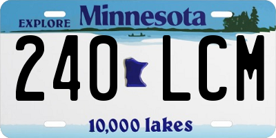 MN license plate 240LCM
